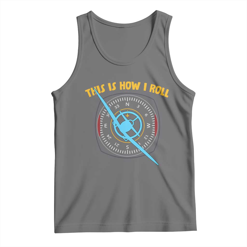 Funny Pilot Aviation Airplane Tank Top This Is How We Roll TS14 Black Heather Print Your Wear