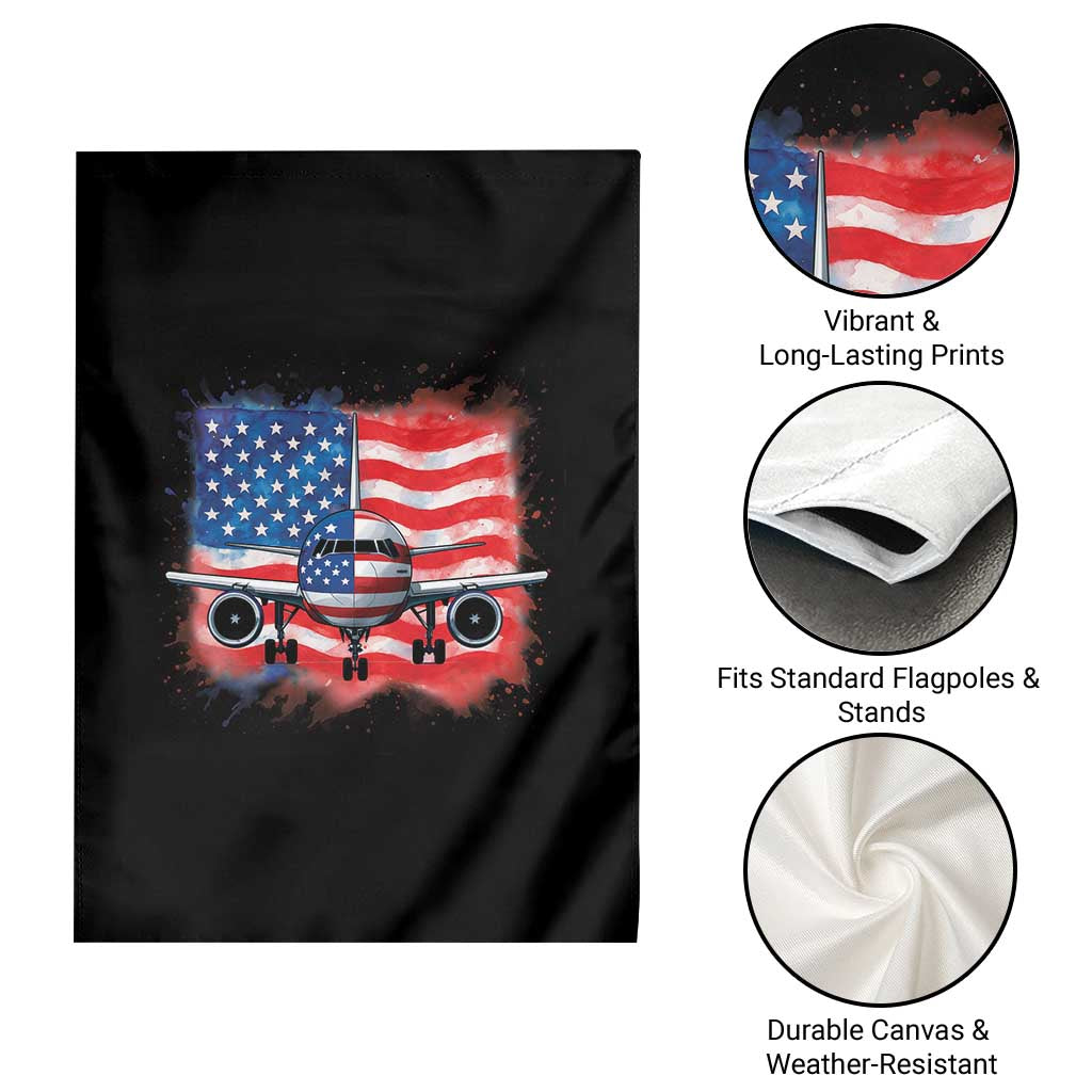 Pilot Airplane Patriotic American Flag Plane Aviation Garden Flag TS14 Print Your Wear