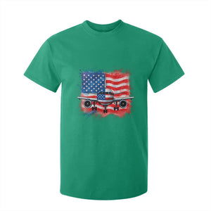 Pilot Airplane Patriotic American Flag Plane Aviation T Shirt For Kid TS14 Irish Green Print Your Wear