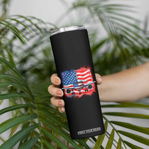 Pilot Airplane Patriotic American Flag Plane Aviation Skinny Tumbler TS14 Print Your Wear