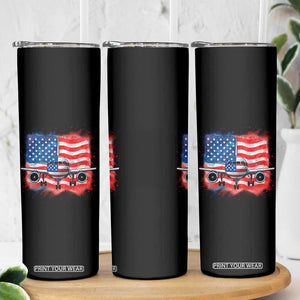 Pilot Airplane Patriotic American Flag Plane Aviation Skinny Tumbler TS14 Print Your Wear