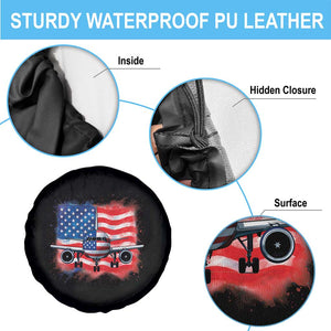 Pilot Airplane Patriotic American Flag Plane Aviation Spare Tire Cover TS14 Print Your Wear