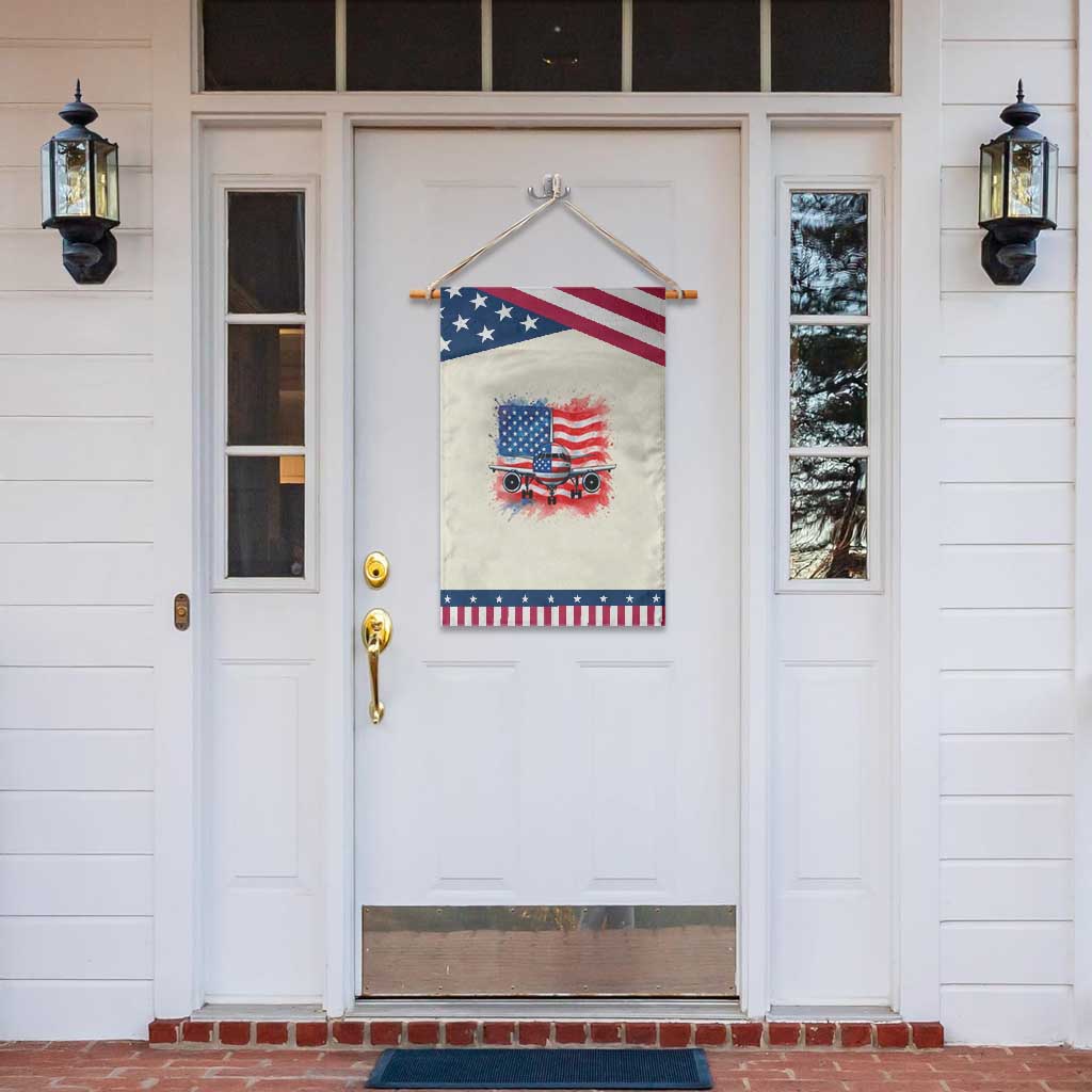 Pilot Airplane Patriotic American Flag Plane Aviation Garden Flag TS14 Print Your Wear