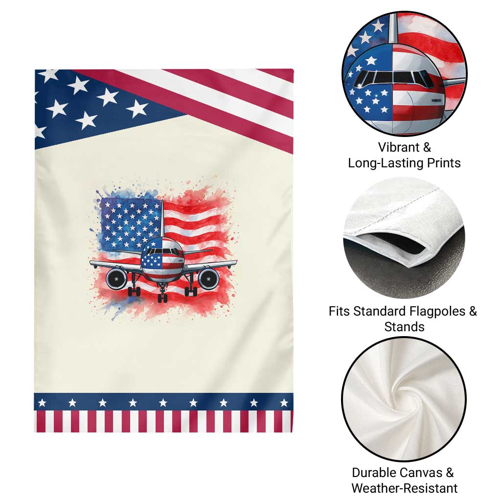 Pilot Airplane Patriotic American Flag Plane Aviation Garden Flag TS14 Print Your Wear