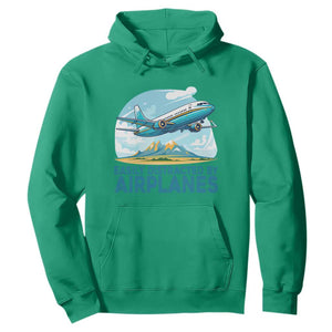 Funny Pilot Aviation Hoodie Easily Distracted By Airplanes Lover TS14 Irish Green Print Your Wear