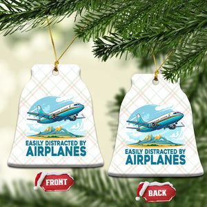 Funny Pilot Aviation Ceramic Ornament Easily Distracted By Airplanes Lover TS14 Print Your Wear