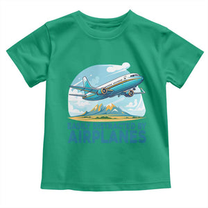 Funny Pilot Aviation Toddler T Shirt Easily Distracted By Airplanes Lover TS14 Irish Green Print Your Wear