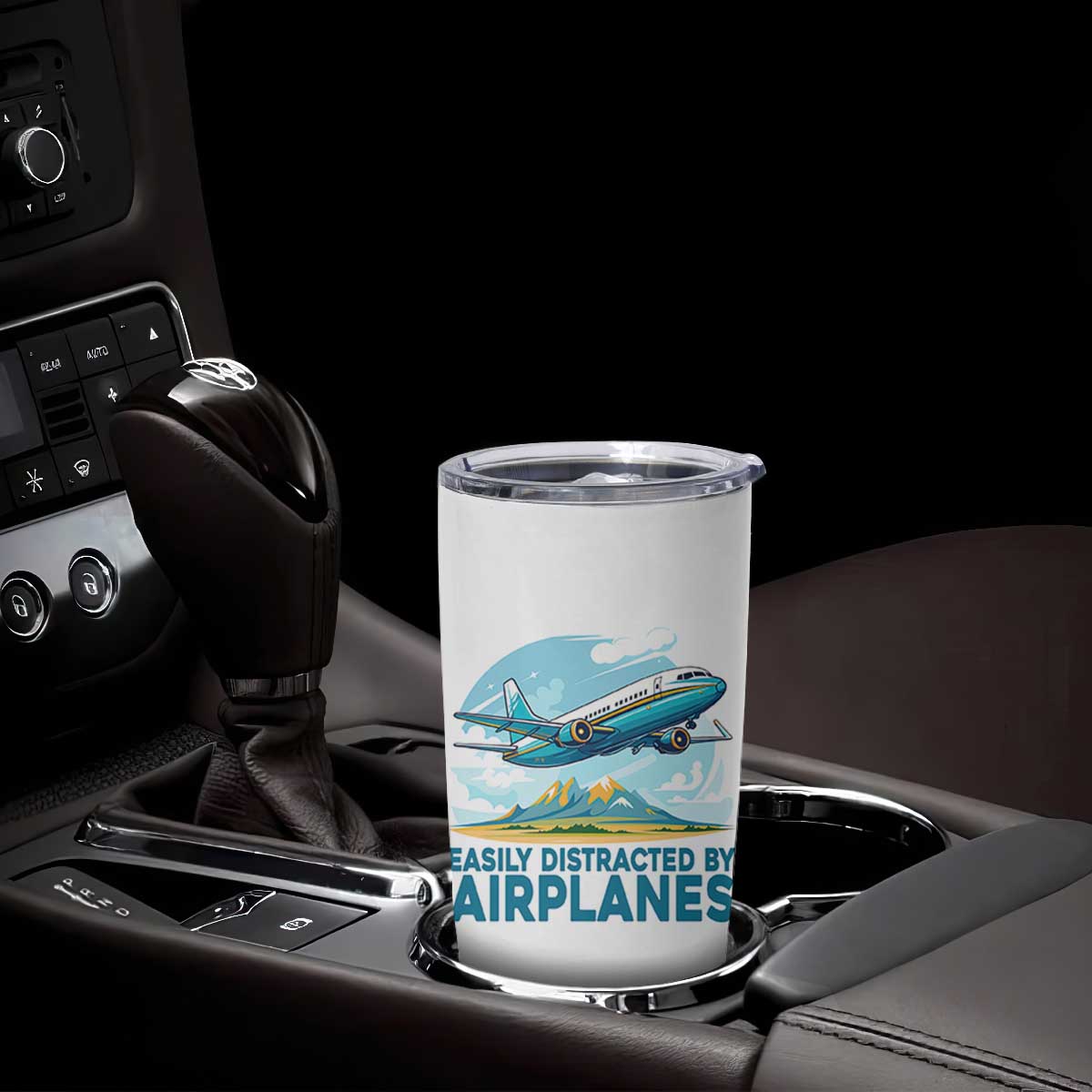 Funny Pilot Aviation Tumbler Cup Easily Distracted By Airplanes Lover TS14 Print Your Wear