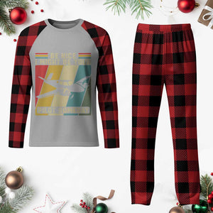 Funny Aviation Pilot Plaid Pajama Set Be Nice I Might Be Your Piolot Someday TS14 Buffalo Plaid Print Your Wear