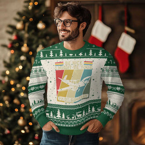 Funny Aviation Pilot Ugly Christmas Sweater Be Nice I Might Be Your Piolot Someday TS14 Beige Green Print Your Wear