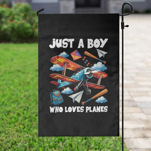 Funny Pilot Airplane Lovers Garden Flag Just A Boy Who Loves Planes TS14 Print Your Wear