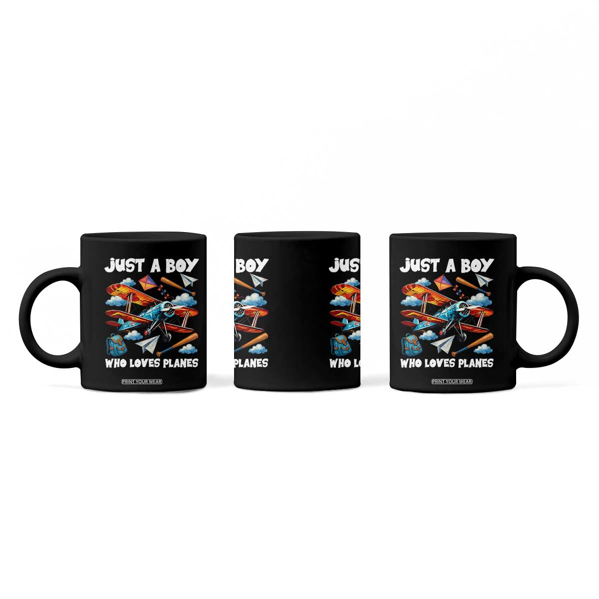 Funny Pilot Airplane Lovers Coffee Mug Just A Boy Who Loves Planes TS14 Print Your Wear