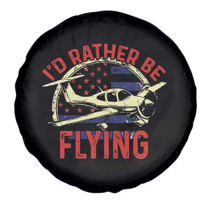Funny Airplane Pilot Spare Tire Cover I'd Rather Be Flying TS14 Print Your Wear