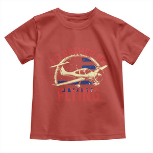 Funny Airplane Pilot Toddler T Shirt I'd Rather Be Flying TS14 Red Print Your Wear