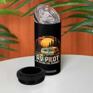 RV Pilot Enjoying The Journey 4 in 1 Can Cooler Tumbler Funny Camping Lover TS14 Print Your Wear