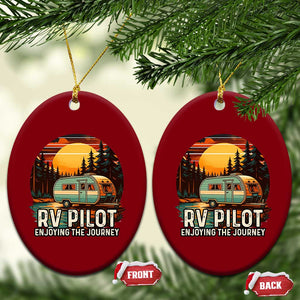 RV Pilot Enjoying The Journey Ceramic Ornament Funny Camping Lover TS14 Print Your Wear
