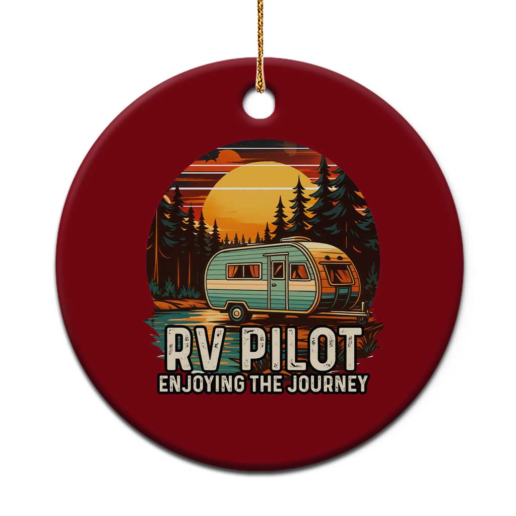 RV Pilot Enjoying The Journey Ceramic Ornament Funny Camping Lover TS14 1pc Red Print Your Wear