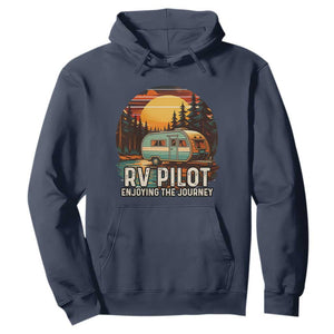 RV Pilot Enjoying The Journey Hoodie Funny Camping Lover TS14 Navy Print Your Wear