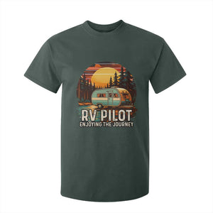 RV Pilot Enjoying The Journey T Shirt For Kid Funny Camping Lover TS14 Dark Forest Green Print Your Wear