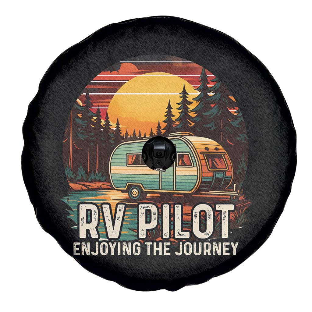 RV Pilot Enjoying The Journey Spare Tire Cover Funny Camping Lover TS14 Print Your Wear