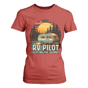 RV Pilot Enjoying The Journey T Shirt For Women Funny Camping Lover TS14 Red Print Your Wear