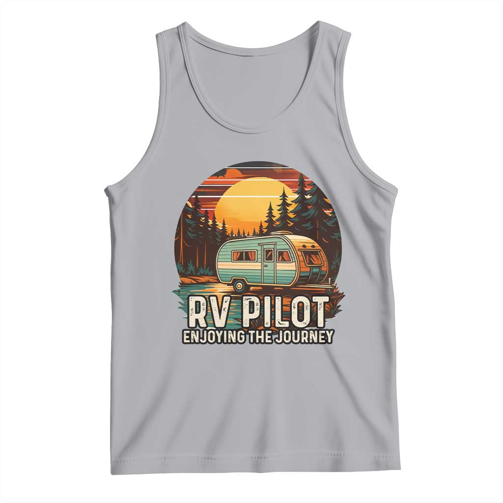 RV Pilot Enjoying The Journey Tank Top Funny Camping Lover TS14 Athletic Heather Print Your Wear