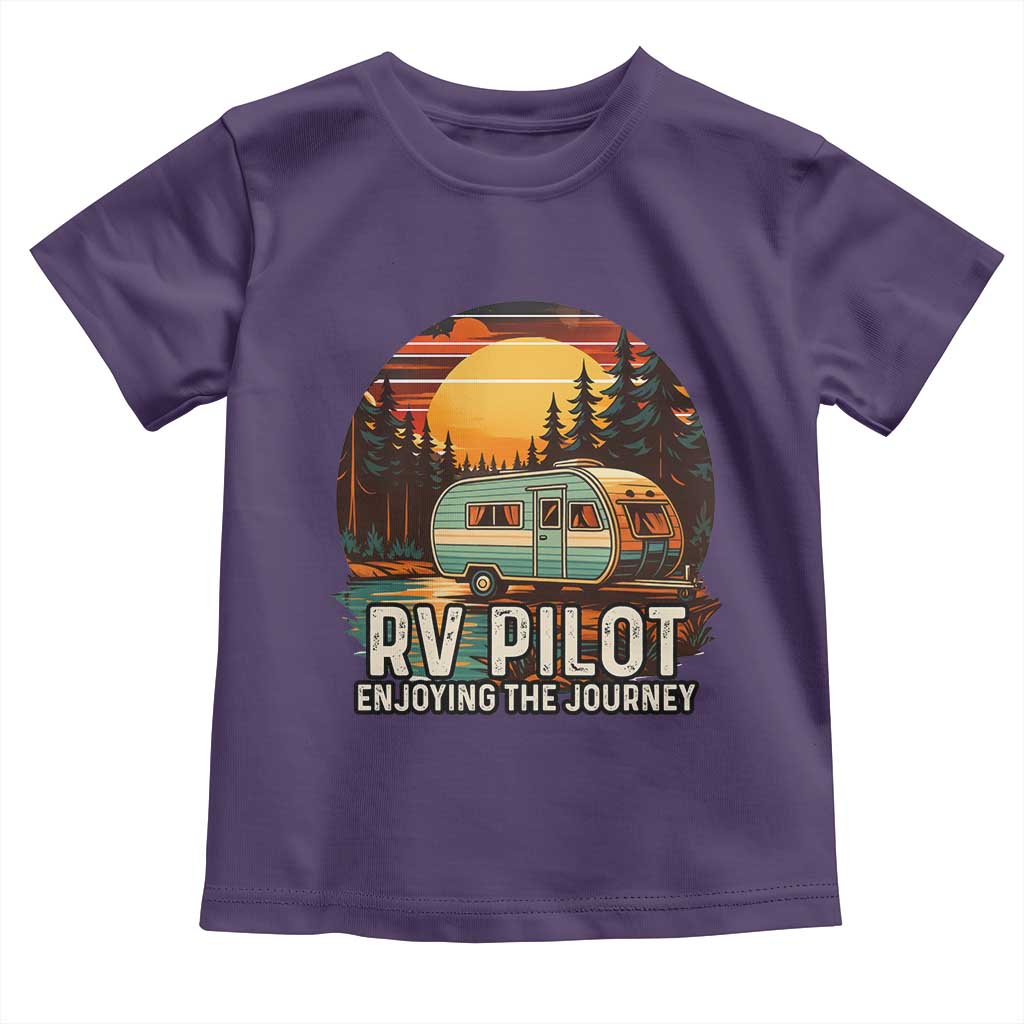 RV Pilot Enjoying The Journey Toddler T Shirt Funny Camping Lover TS14 Purple Print Your Wear