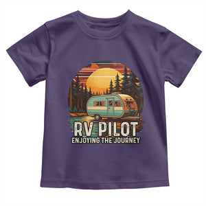 RV Pilot Enjoying The Journey Toddler T Shirt Funny Camping Lover TS14 Purple Print Your Wear