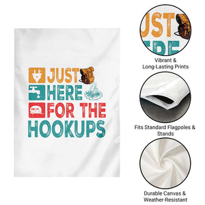 RV Camping Caravan Motorhome Garden Flag Just Here For The Hookups TS14 Print Your Wear