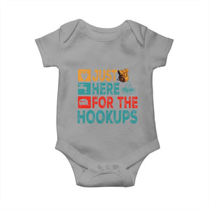 RV Camping Caravan Motorhome Baby Onesie Just Here For The Hookups TS14 Sport Gray Print Your Wear
