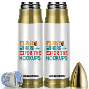 RV Camping Caravan Motorhome Bullet Tumbler Just Here For The Hookups TS14 White Print Your Wear