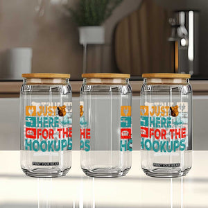 RV Camping Caravan Motorhome Glass Can Just Here For The Hookups TS14 Print Your Wear
