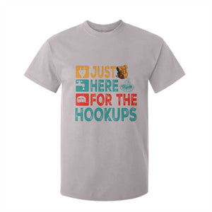 RV Camping Caravan Motorhome T Shirt For Kid Just Here For The Hookups TS14 Ice Gray Print Your Wear