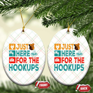 RV Camping Caravan Motorhome Ceramic Ornament Just Here For The Hookups TS14 Print Your Wear