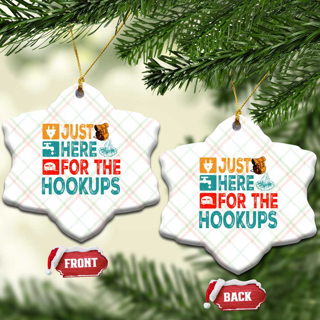 RV Camping Caravan Motorhome Ceramic Ornament Just Here For The Hookups TS14 Print Your Wear