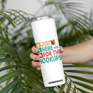 RV Camping Caravan Motorhome Skinny Tumbler Just Here For The Hookups TS14 Print Your Wear