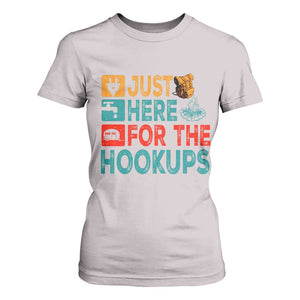 RV Camping Caravan Motorhome T Shirt For Women Just Here For The Hookups TS14 Ice Gray Print Your Wear