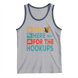 RV Camping Caravan Motorhome Tank Top Just Here For The Hookups TS14 Athletic Heather Navy Print Your Wear
