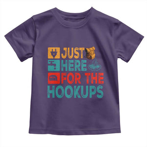 RV Camping Caravan Motorhome Toddler T Shirt Just Here For The Hookups TS14 Purple Print Your Wear