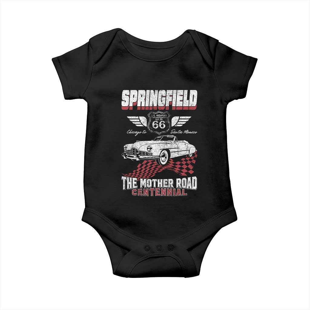 Springfield Missouri US Highway 66 Centennial Keepsake Baby Onesie Vintage 1950 Classic American Car Convertible TS14 Black Print Your Wear