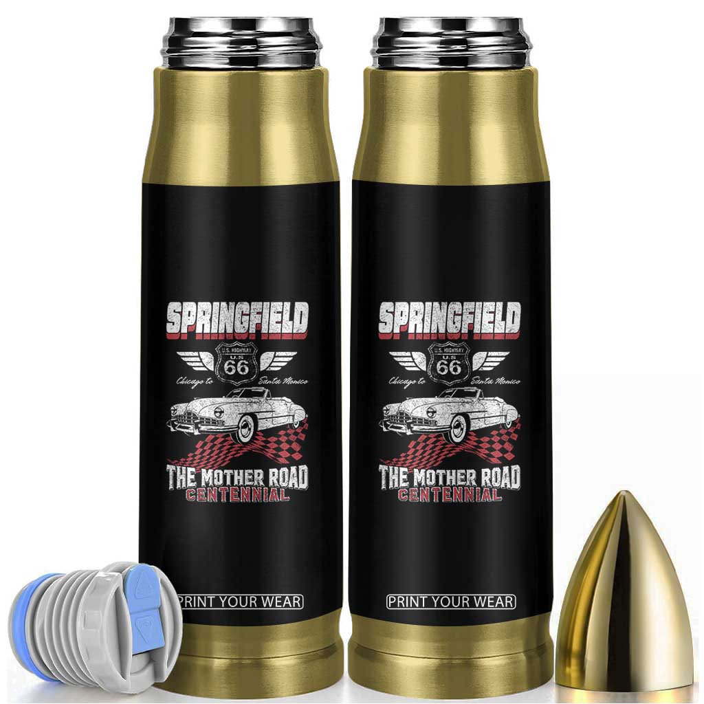 Springfield Missouri US Highway 66 Centennial Keepsake Bullet Tumbler Vintage 1950 Classic American Car Convertible TS14 Black Print Your Wear