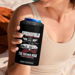 Springfield Missouri US Highway 66 Centennial Keepsake 4 in 1 Can Cooler Tumbler Vintage 1950 Classic American Car Convertible TS14 Print Your Wear