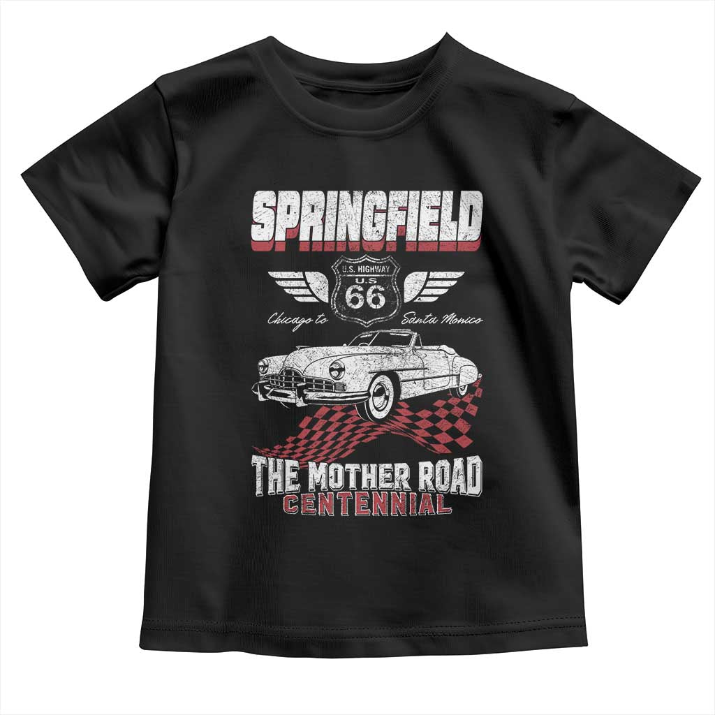 Springfield Missouri US Highway 66 Centennial Keepsake Toddler T Shirt Vintage 1950 Classic American Car Convertible TS14 Black Print Your Wear