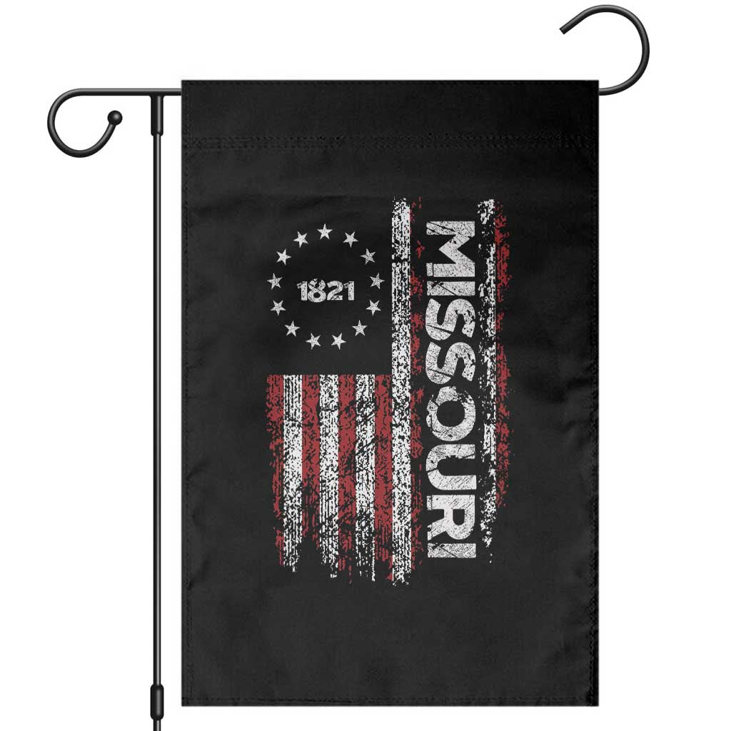 Missouri Missourian MO American Flag Established 1821 Garden Flag TS14 Black Print Your Wear