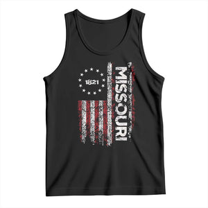 Missouri Missourian MO American Flag Established 1821 Tank Top TS14 Black Print Your Wear