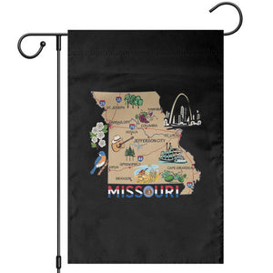 Missouri Map Landmarks Major Cities Roads Flag Garden Flag
