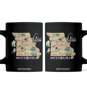 Missouri Map Landmarks Major Cities Roads Flag Coffee Mug
