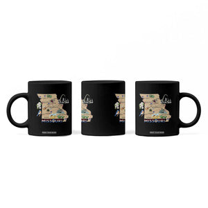 Missouri Map Landmarks Major Cities Roads Flag Coffee Mug