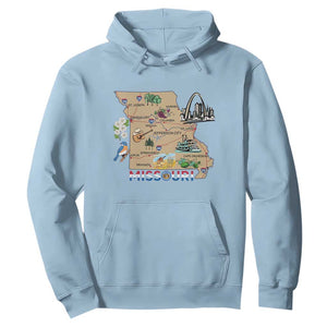 Missouri Map Landmarks Major Cities Roads Flag Hoodie
