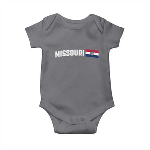 Missouri Missourian MO State Flag Baby Onesie TS14 Charcoal Print Your Wear
